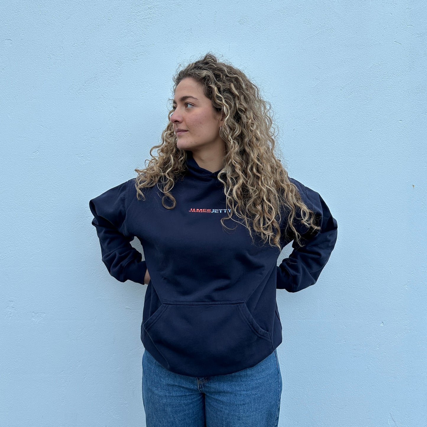 Navy Blue JJ hoodie - Sunset Embroidery