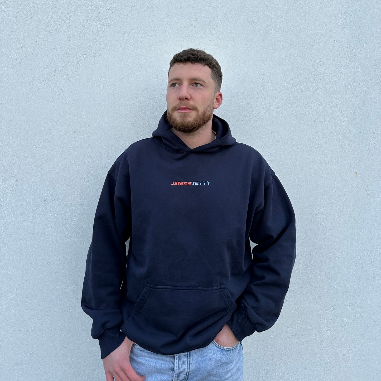 Navy Blue JJ hoodie - Sunset Embroidery